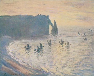 Los acantilados de Etretat, 1886 de Claude Monet